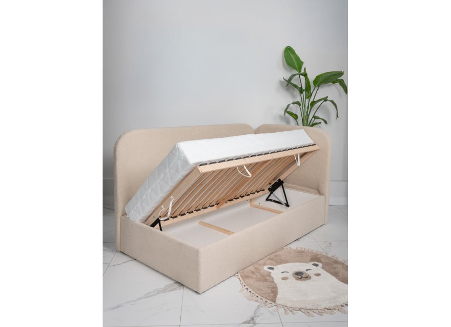 Łóżko młodzieżowe Miami jednoosobowe z pojemnikiem na pościel na wymiar - Lambi 5