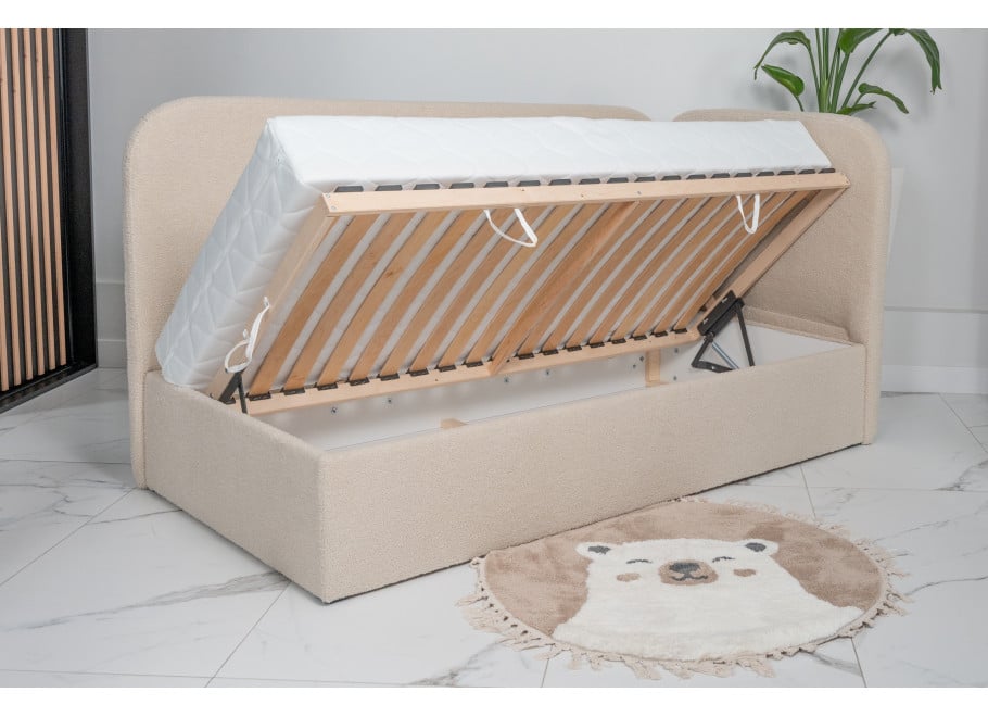 Łóżko młodzieżowe Miami jednoosobowe z pojemnikiem na pościel na wymiar - Lambi 5
