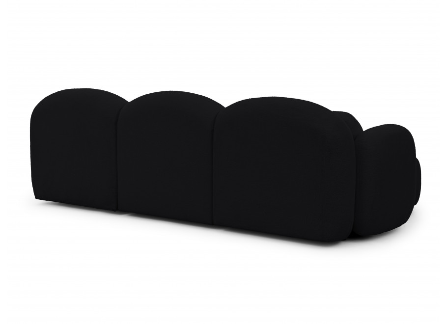 Designerski czarny narożnik z ozdobnymi poduszkami Bloop - Quelle 100