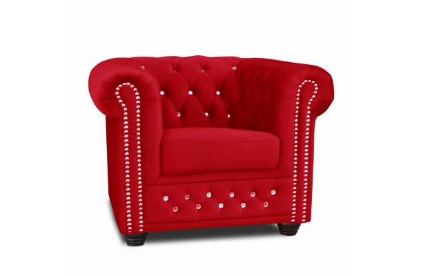 Fotel pikowany FELIX BLINK Chesterfield - nowoczesne