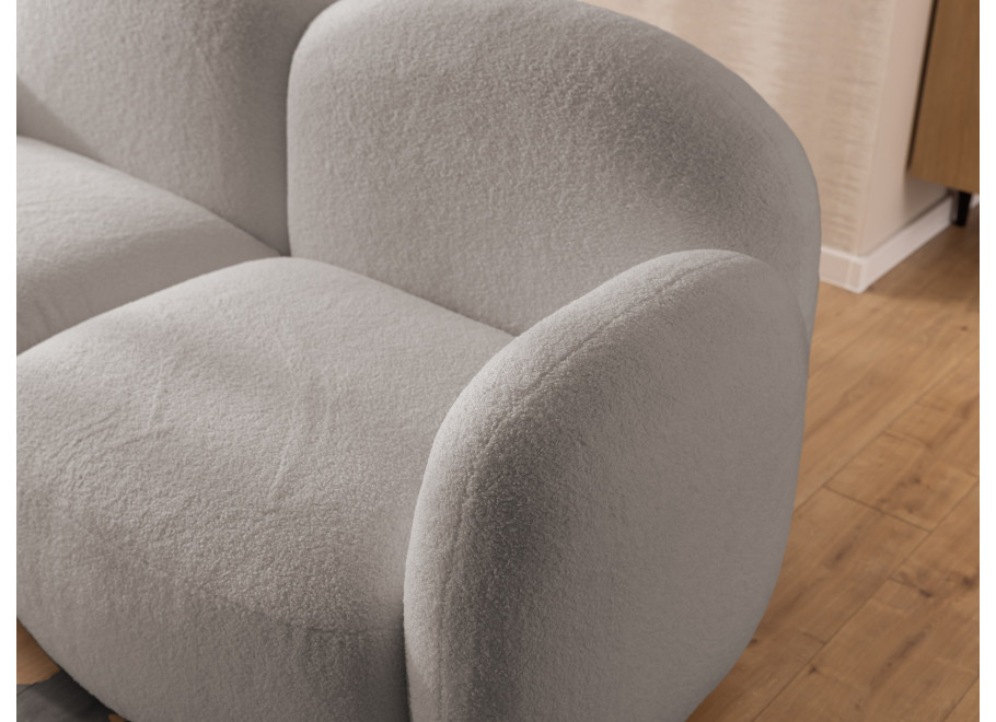 Szary, duży, nowoczesny narożnik z ozdobnymi poduszkami Bloop - Quelle 83