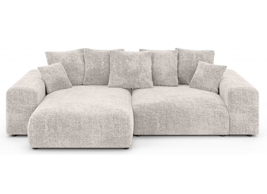 Beżowy narożnik z funkcją spania Cleo w kształcie L 2