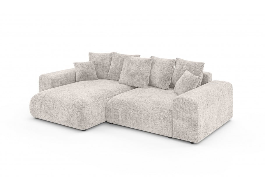 Beżowy narożnik z funkcją spania Cleo w kształcie L - Cremona 2