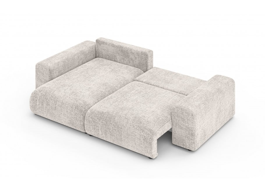 Beżowy narożnik z funkcją spania Cleo w kształcie L - Cremona 2