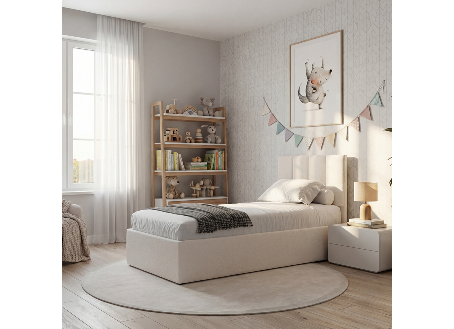 Łóżko młodzieżowe Atlanta jednoosobowe z pojemnikiem na pościel na wymiar - Lambi 8