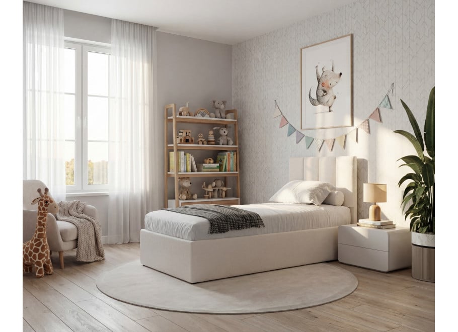 Łóżko młodzieżowe Atlanta jednoosobowe z pojemnikiem na pościel na wymiar - Lambi 8