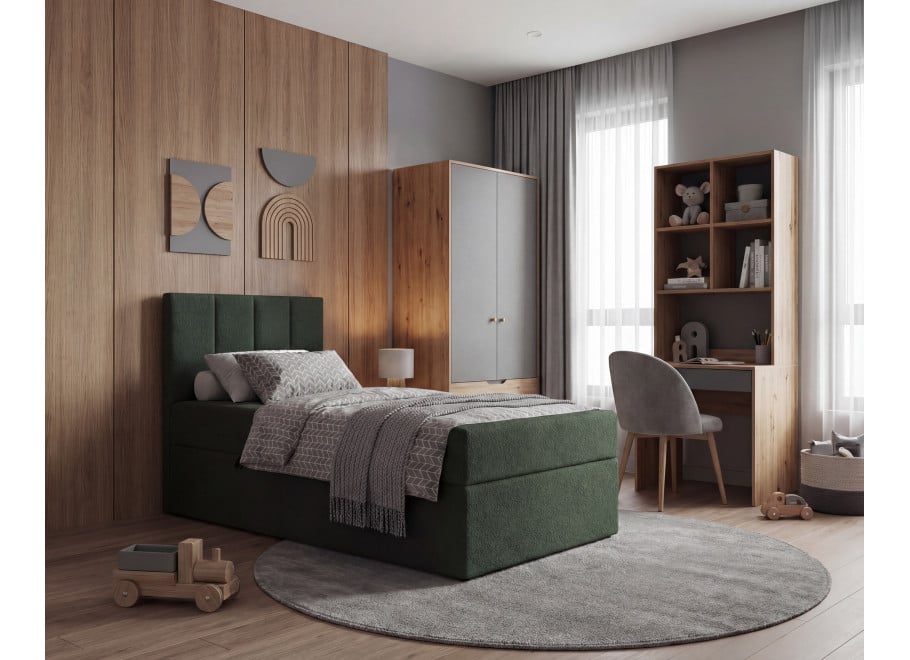 Łóżko Atlanta Comfort młodzieżowe z pojemnikiem na pościel na wymiar - Lambi 15