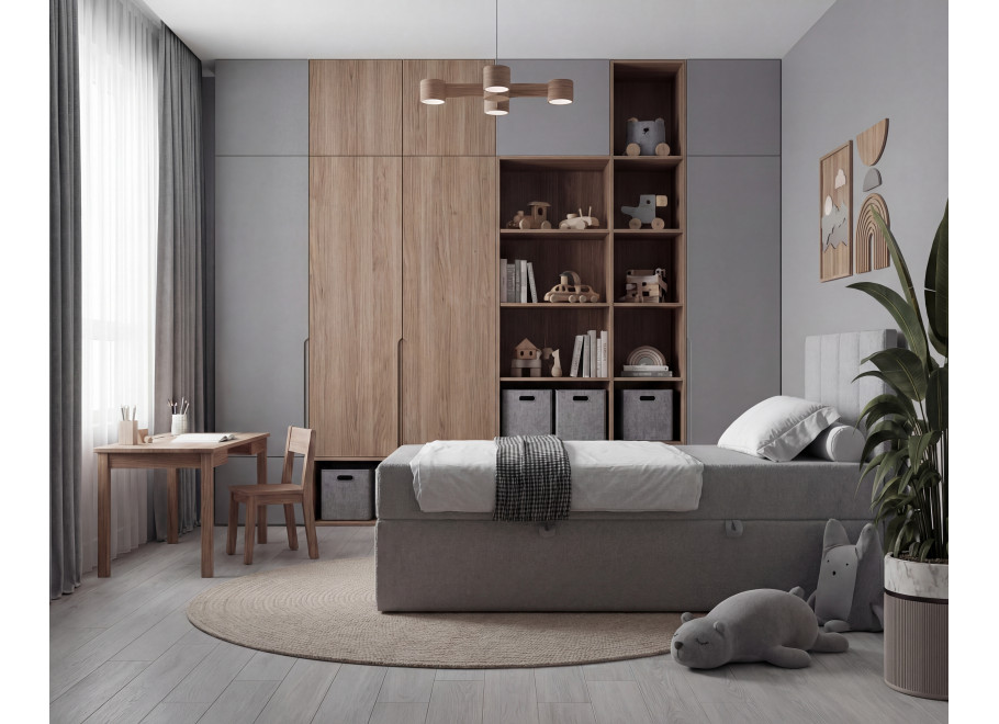 Łóżko Atlanta Comfort młodzieżowe z pojemnikiem na pościel na wymiar - Lambi 11