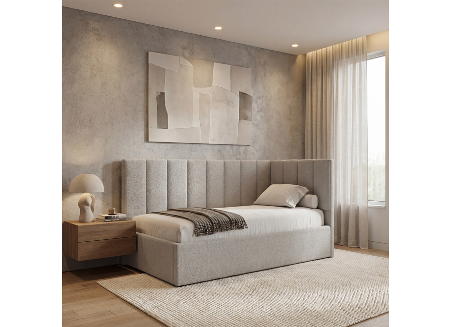 Łóżko młodzieżowe Nevada jednoosobowe z pojemnikiem na pościel na wymiar - Lambi 11