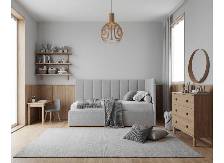 Łóżko młodzieżowe Nevada jednoosobowe z pojemnikiem na pościel na wymiar - Lambi 11