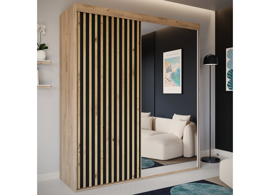 Szafa przesuwna dwudrzwiowa z lustrem ADARA - 140x200x45