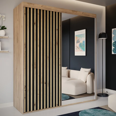 Szafa przesuwna dwudrzwiowa z lustrem ADARA - 140x200x45