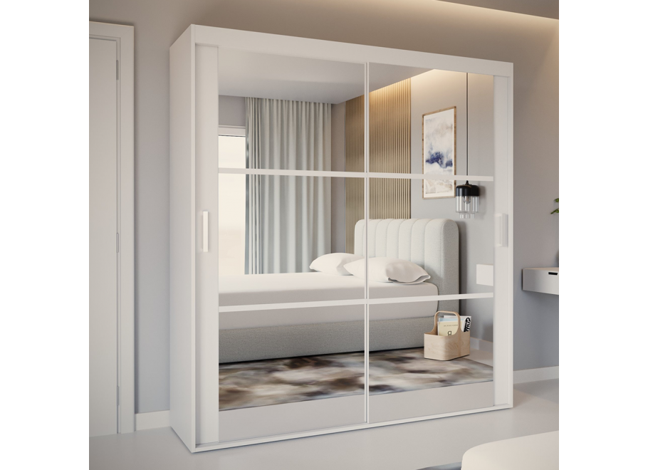 Szafa przesuwna dwudrzwiowa z lustrami ORI - 151x240x45