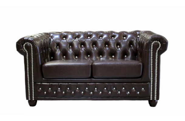 Sofa dwuosobowa pikowana Chesterfield FELIX BLINK 2 - wypoczynkowe