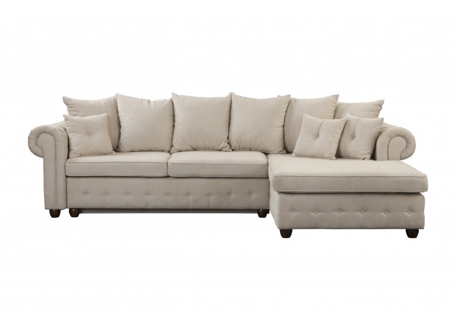 Narożnik pikowany z funkcją spania i pojemnikiem na pościel LUZERN - Soro 21