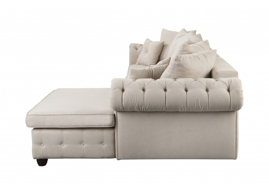 Narożnik pikowany z funkcją spania i pojemnikiem na pościel LUZERN - Soro 21