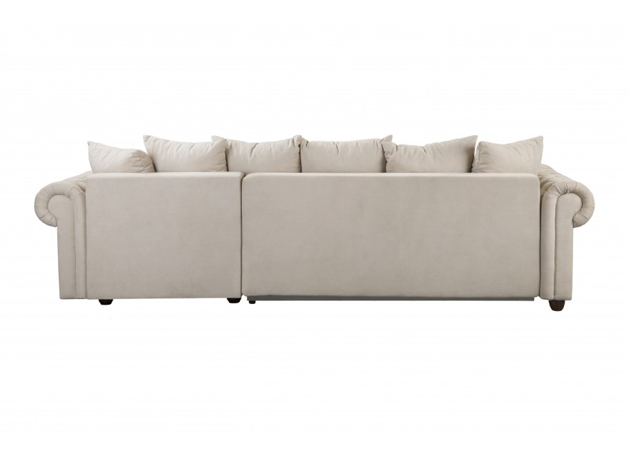 Narożnik pikowany z funkcją spania i pojemnikiem na pościel LUZERN - Soro 21