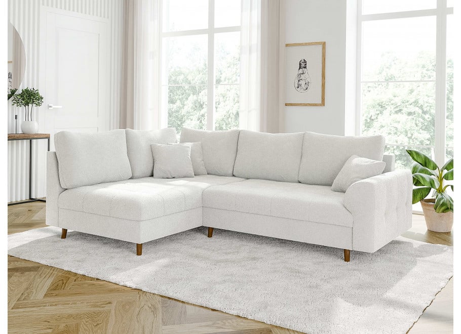 Narożnik czteroosobowy nowoczesny Laril L - Coral 70