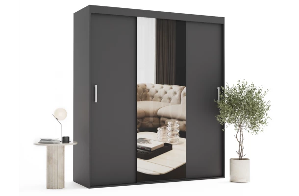 Szafa przesuwna trzydrzwiowa z lustrem na wymiar MONZA - design i funkcjonalnosc w parze