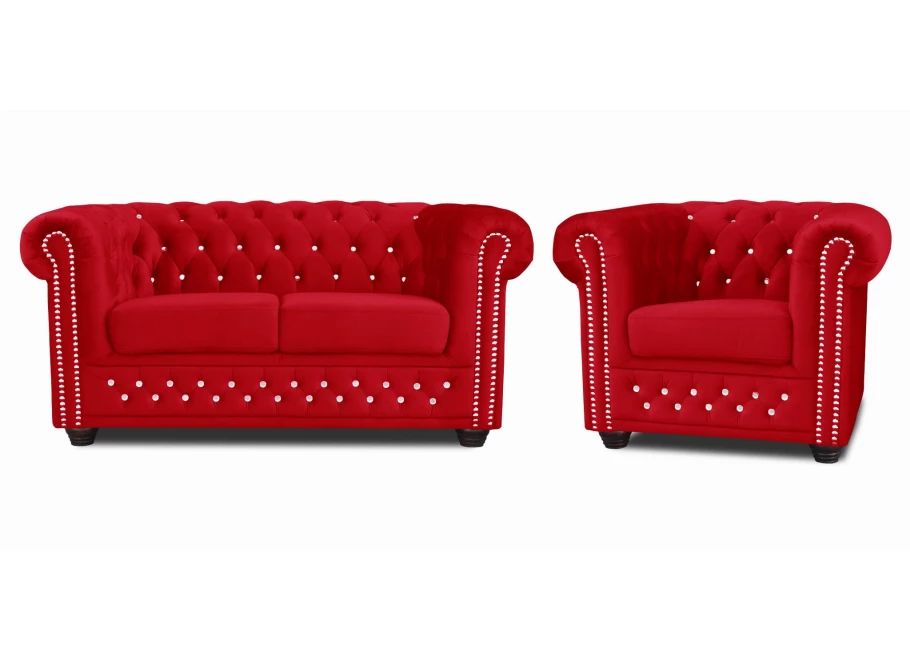 Sofa dwuosobowa pikowana Chesterfield FELIX BLINK 2