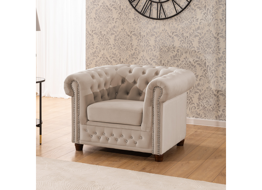 Fotel pikowany FELIX BLINK Chesterfield