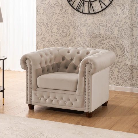 Fotel pikowany FELIX BLINK Chesterfield