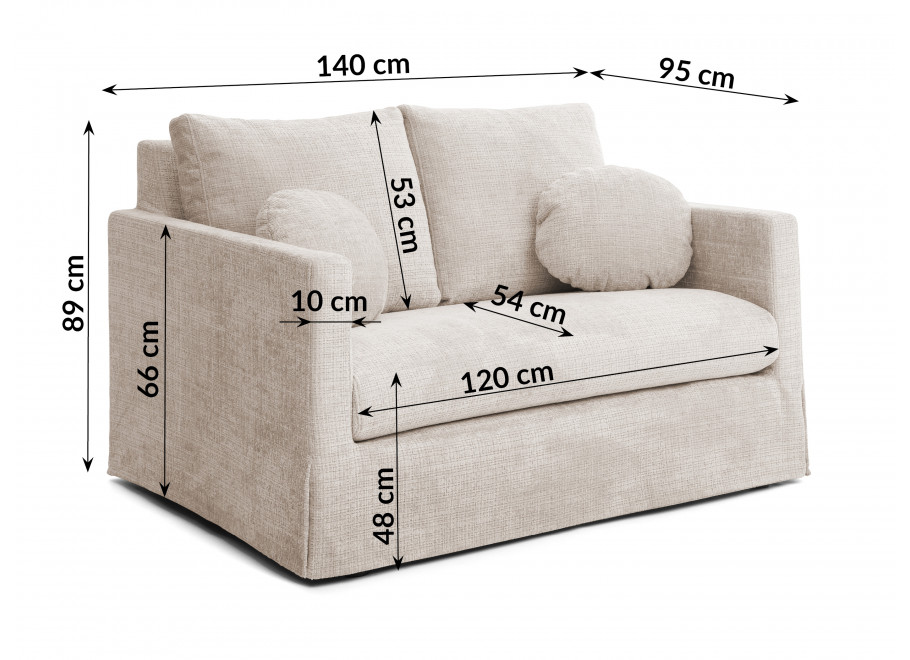 Sofa dwuosobowa Nerio z wymiennym pokrowcem 5