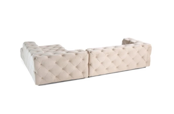 Narożnik pięcioosobowy pikowany glamour BENTLEY - design i funkcjonalnosc w parze