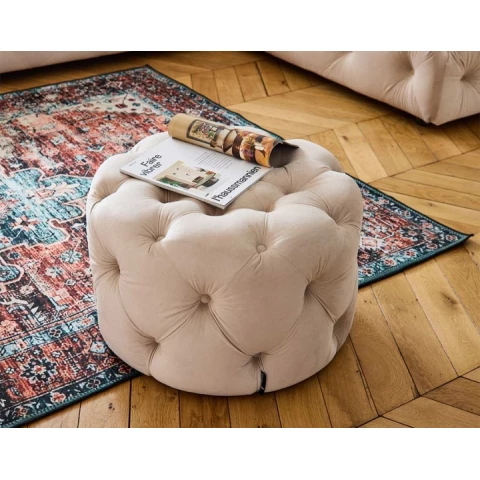 Puf pikowany Chesterfield BENTLEY