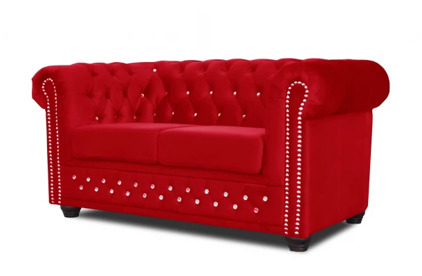 Sofa dwuosobowa z funkcją spania pikowana Chesterfield FELIX BLINK 2 - wypoczynkowe Sofa dwuosobowa z funkcją spania pikowana Chesterfield FELIX BLINK 2 - wypoczynkowe
