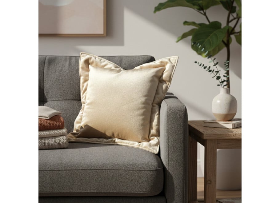 Poduszka dekoracyjna z lamówką - tkanina do wyboru 3