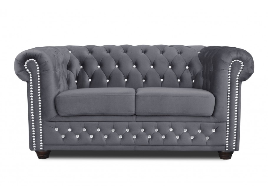 Sofa dwuosobowa z funkcją spania pikowana Chesterfield FELIX BLINK 2 7