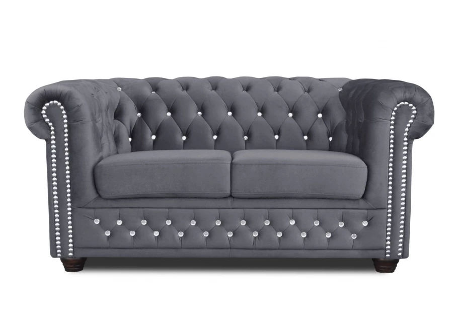 Sofa dwuosobowa z funkcją spania pikowana Chesterfield FELIX BLINK 2 Sofa dwuosobowa z funkcją spania pikowana Chesterfield FELIX BLINK 2