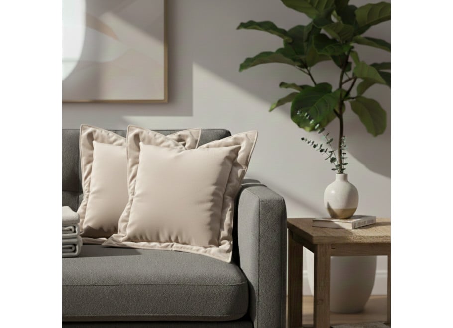 Zestaw 6 poduszek dekoracyjnych z lamówką - tkanina do wyboru 2