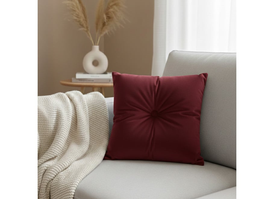 Poduszka dekoracyjna z guzikiem - tkanina do wyboru 2