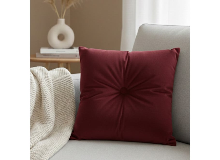 Poduszka dekoracyjna z guzikiem - tkanina do wyboru