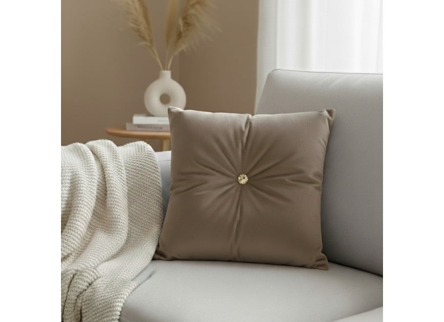 Poduszka dekoracyjna z kryształkiem - tkanina do wyboru 2