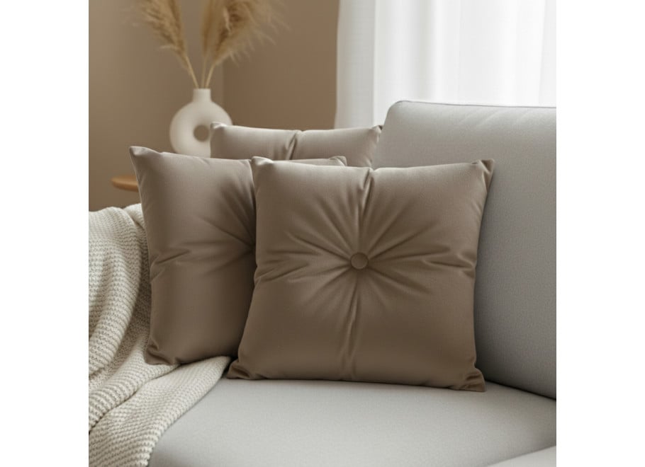 Zestaw trzech poduszek dekoracyjnych z guzikiem - tkanina do wyboru 2