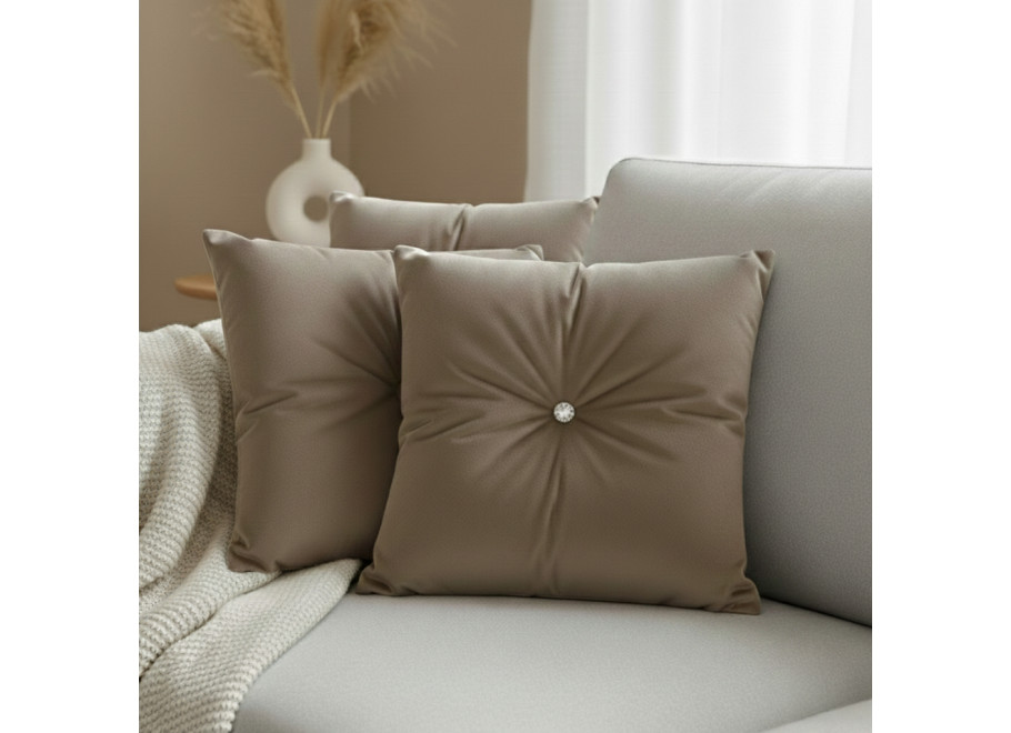 Zestaw trzech poduszek dekoracyjnych z kryształkiem - tkanina do wyboru 2