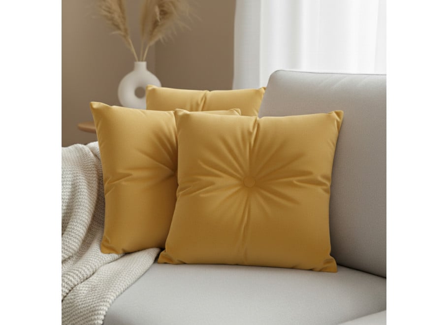 Zestaw 6 poduszek dekoracyjnych z guzikiem - tkanina do wyboru 3