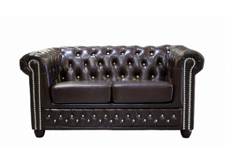 Sofa dwuosobowa z funkcją spania pikowana Chesterfield FELIX BLINK 2 9