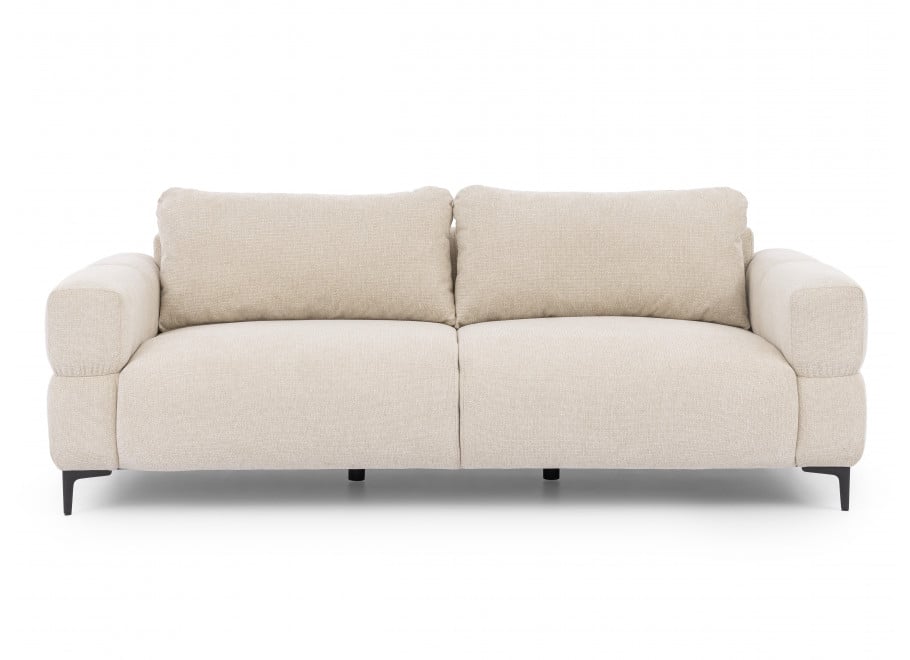 Sofa Valentia jasny beż – trzyosobowa Kanapa na wysokich nóżkach - Aragon 03