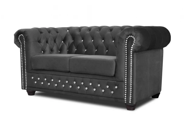 Sofa dwuosobowa z funkcją spania pikowana Chesterfield FELIX BLINK 2 - design i funkcjonalnosc w parze Sofa dwuosobowa z funkcją spania pikowana Chesterfield FELIX BLINK 2 - design i funkcjonalnosc w parze