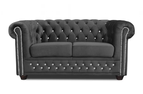 Sofa dwuosobowa z funkcją spania pikowana Chesterfield FELIX BLINK 2 - design i funkcjonalnosc w parze Sofa dwuosobowa z funkcją spania pikowana Chesterfield FELIX BLINK 2 - design i funkcjonalnosc w parze