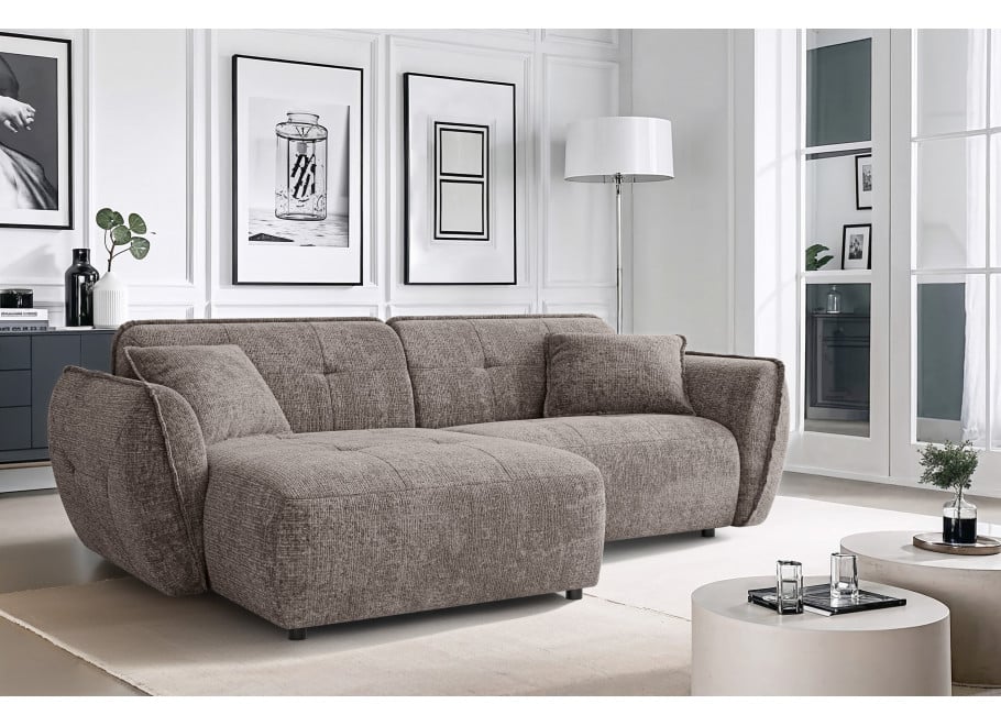 Narożnik Lumi – Obły Narożnik L nowoczesny z Przeszyciami - Cremona 24