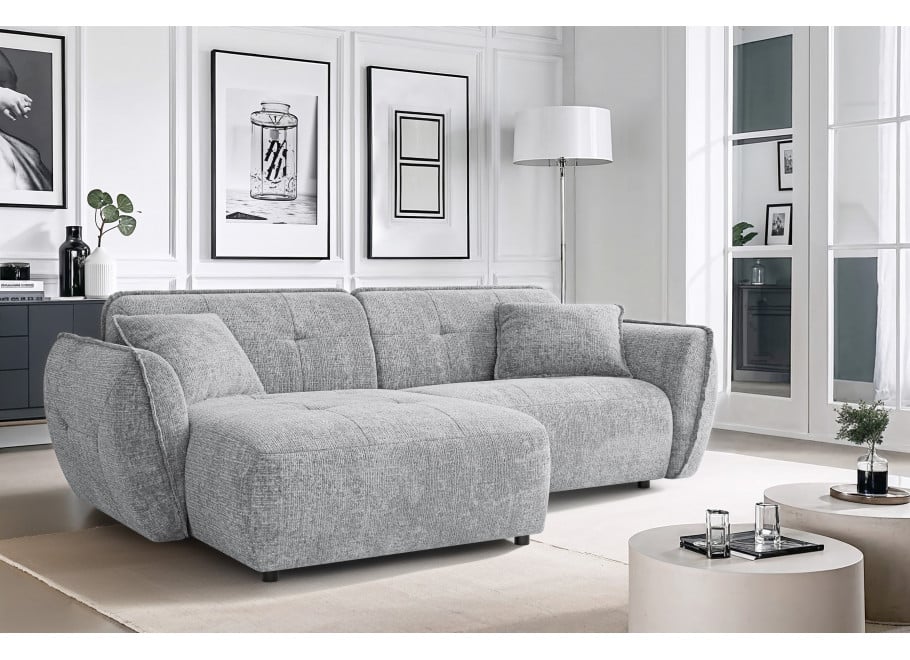 Narożnik Lumi – Obły Narożnik L nowoczesny z Przeszyciami - Cremona 81