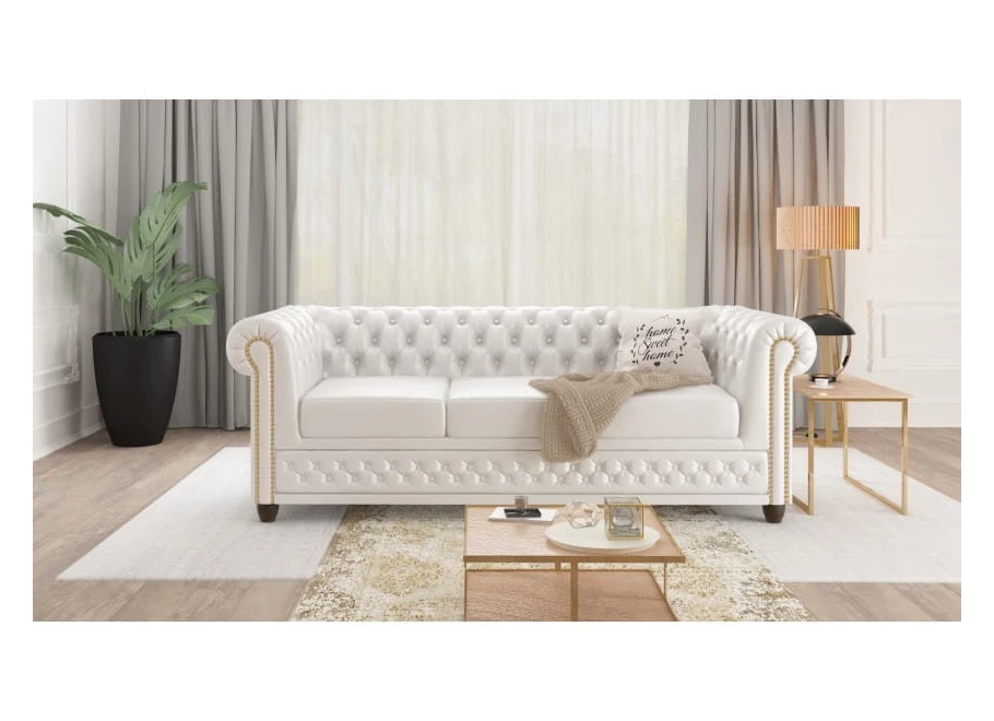 Sofa trzyosobowa pikowana Chesterfield FELIX BLINK 3