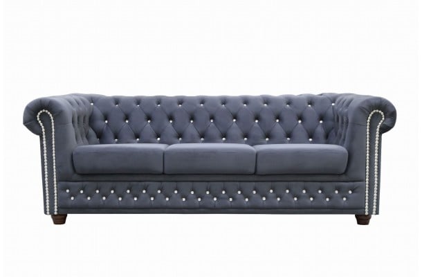 Sofa trzyosobowa pikowana Chesterfield FELIX BLINK 3
