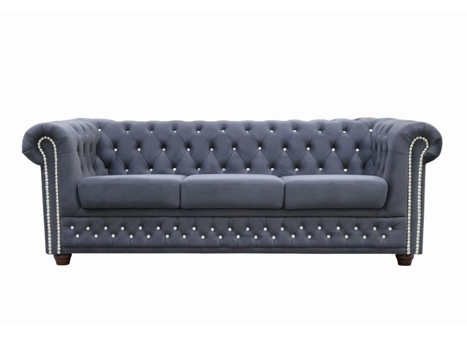 Sofa trzyosobowa pikowana Chesterfield FELIX BLINK 3