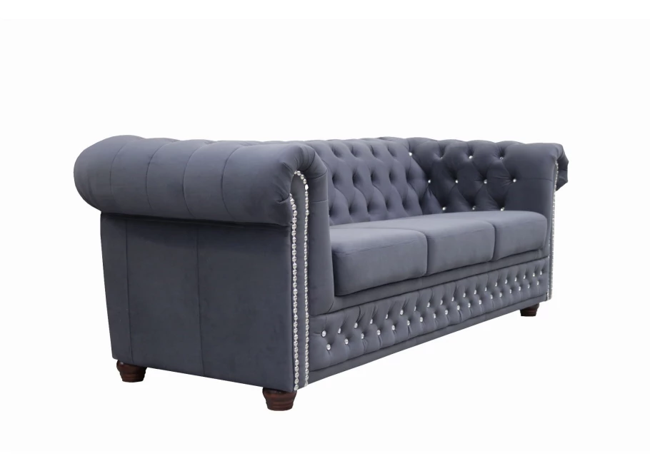 Sofa trzyosobowa pikowana Chesterfield FELIX BLINK 3